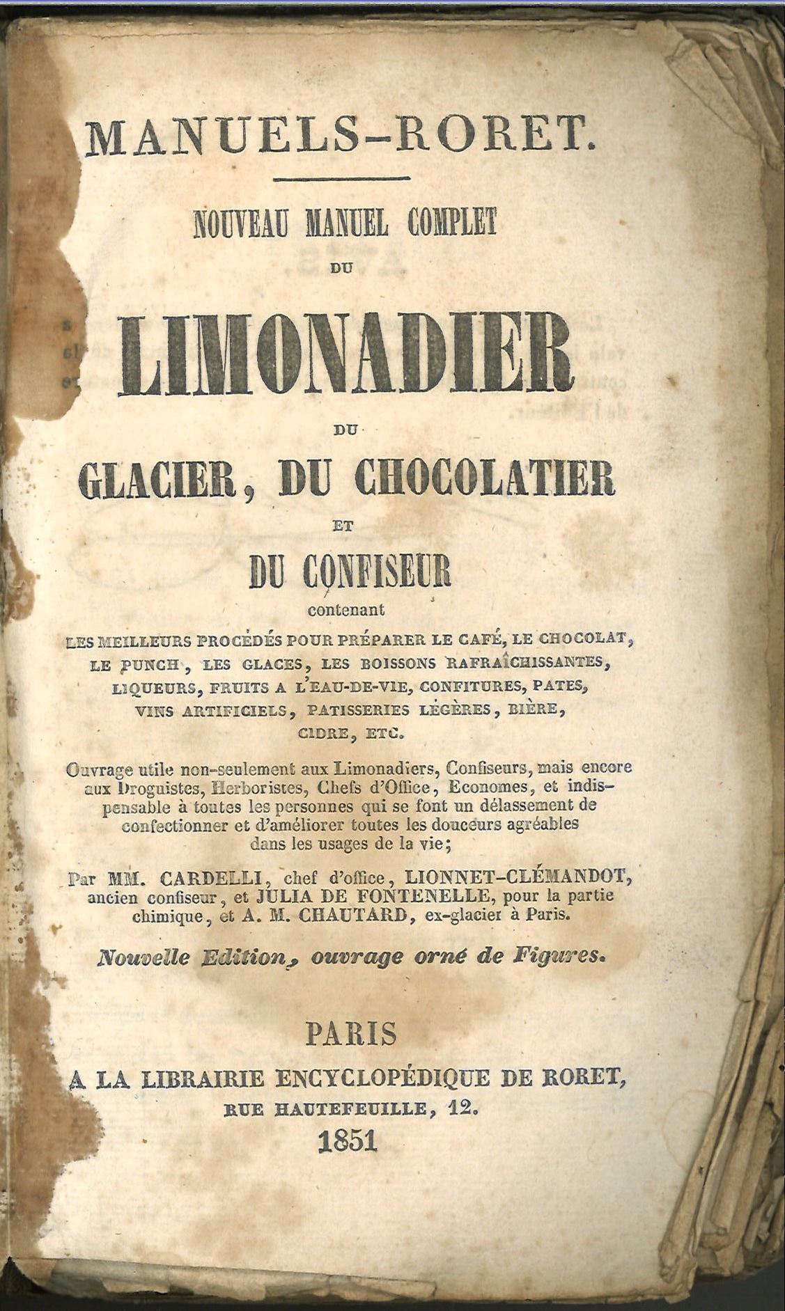 ICE ICE BABY: Encyclopedie Roret uit 1851